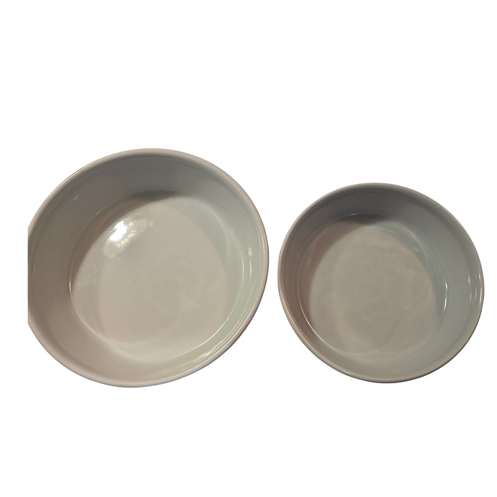 Arabia of Finland White Ceramic Nesting Bowls Set of 2 circa 1949-1964 - Picture 2 of 10